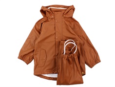 Lil Atelier rainwear with pants and jacket mocha bisque